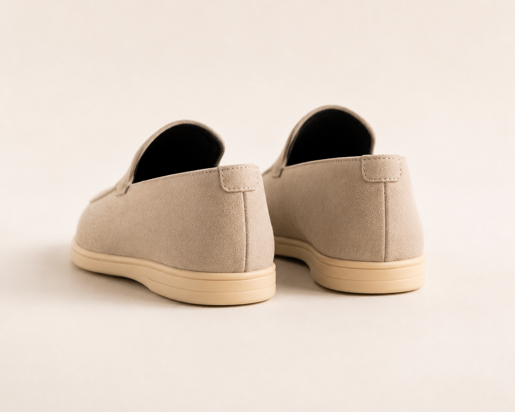 Suede slip on -Beige