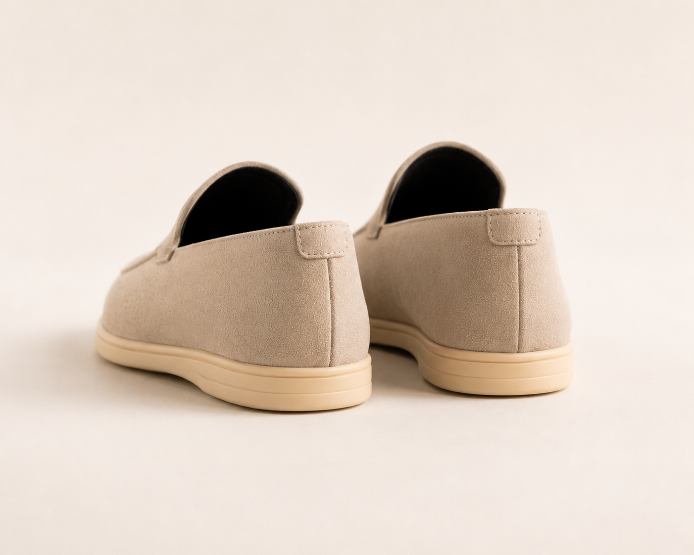 Suede slip on -Beige