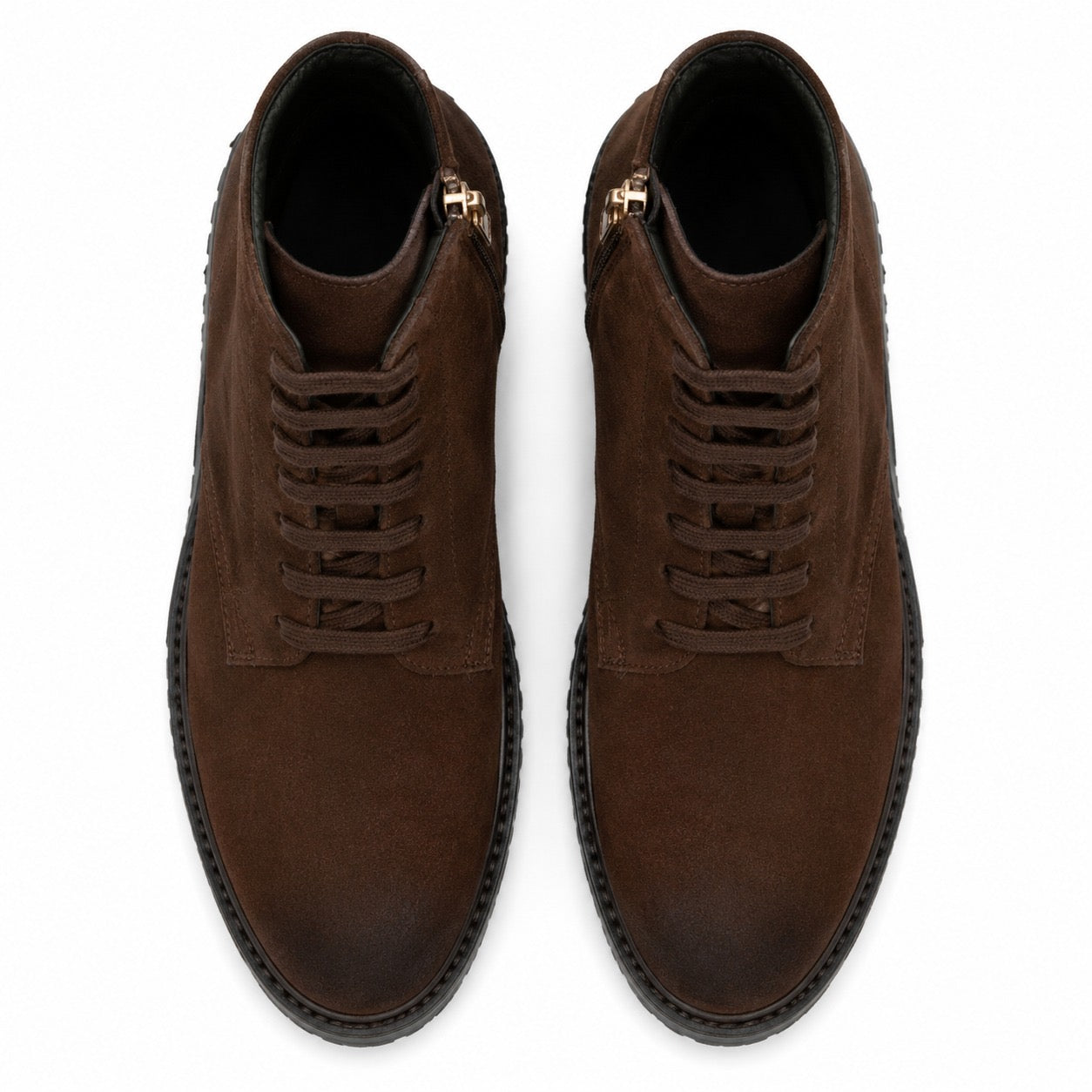 Rugged brown suede boot