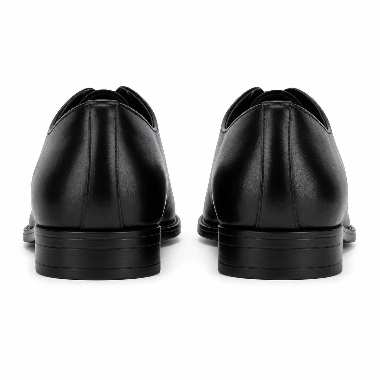 Zamri Black Wholecut Oxford – Matte Leather with Medallion Toe