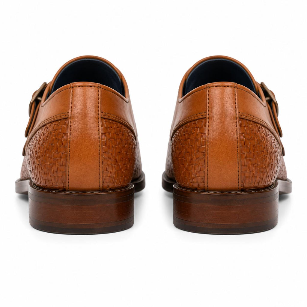 Artisan Woven Double Monk Strap Shoes