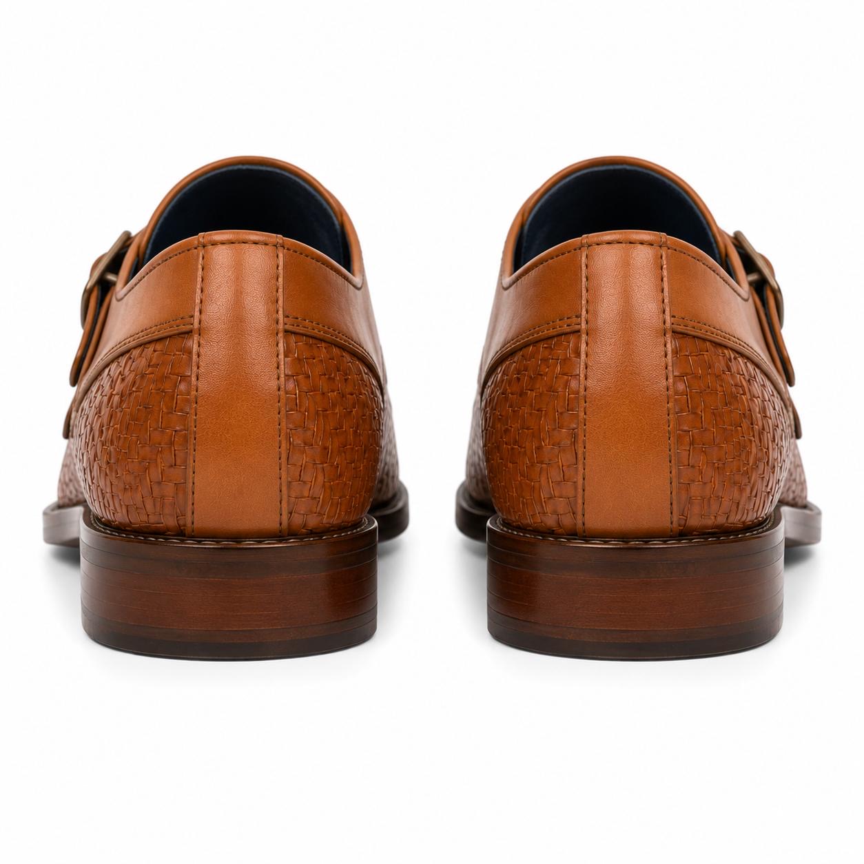 Artisan Woven Double Monk Strap Shoes