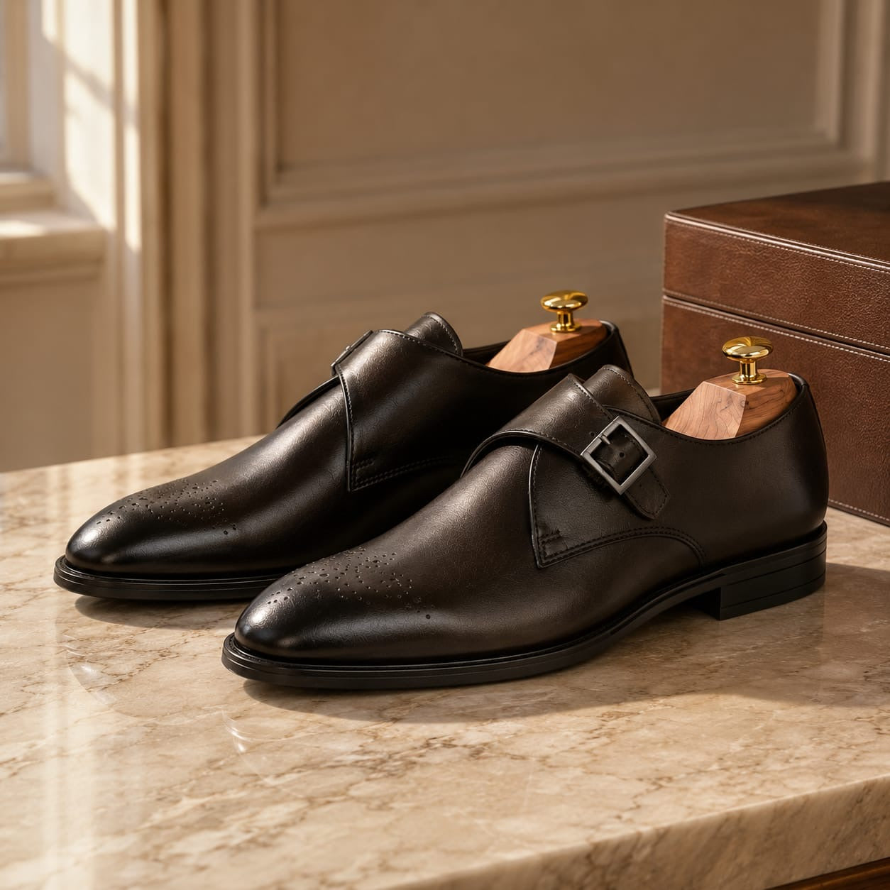 Single monk dark brown