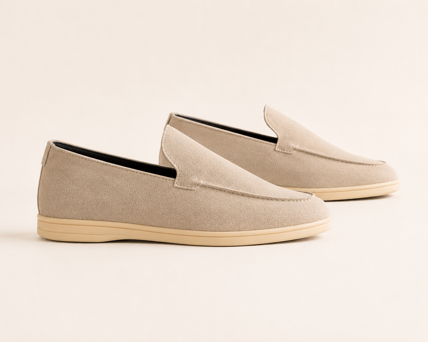 Suede slip on -Beige