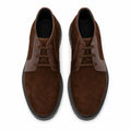 Zamri Brown Suede Chukka Boots – Lugged Sole with Leather Trim