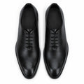 Zamri Black Wholecut Oxford – Matte Leather with Medallion Toe