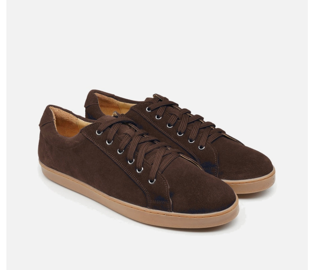 Brown Suede Minimal Sneakers