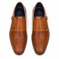 Artisan Woven Double Monk Strap Shoes