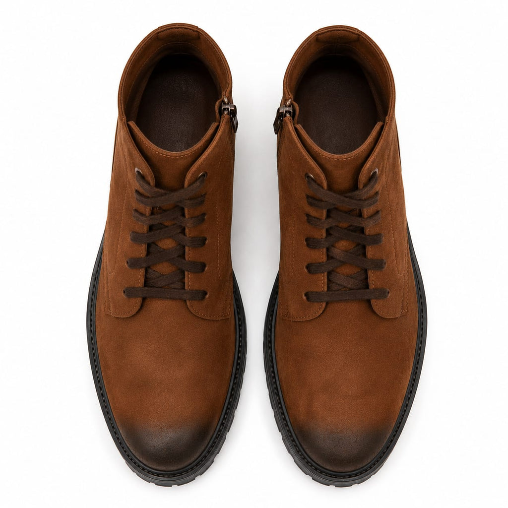 Tan zip boot