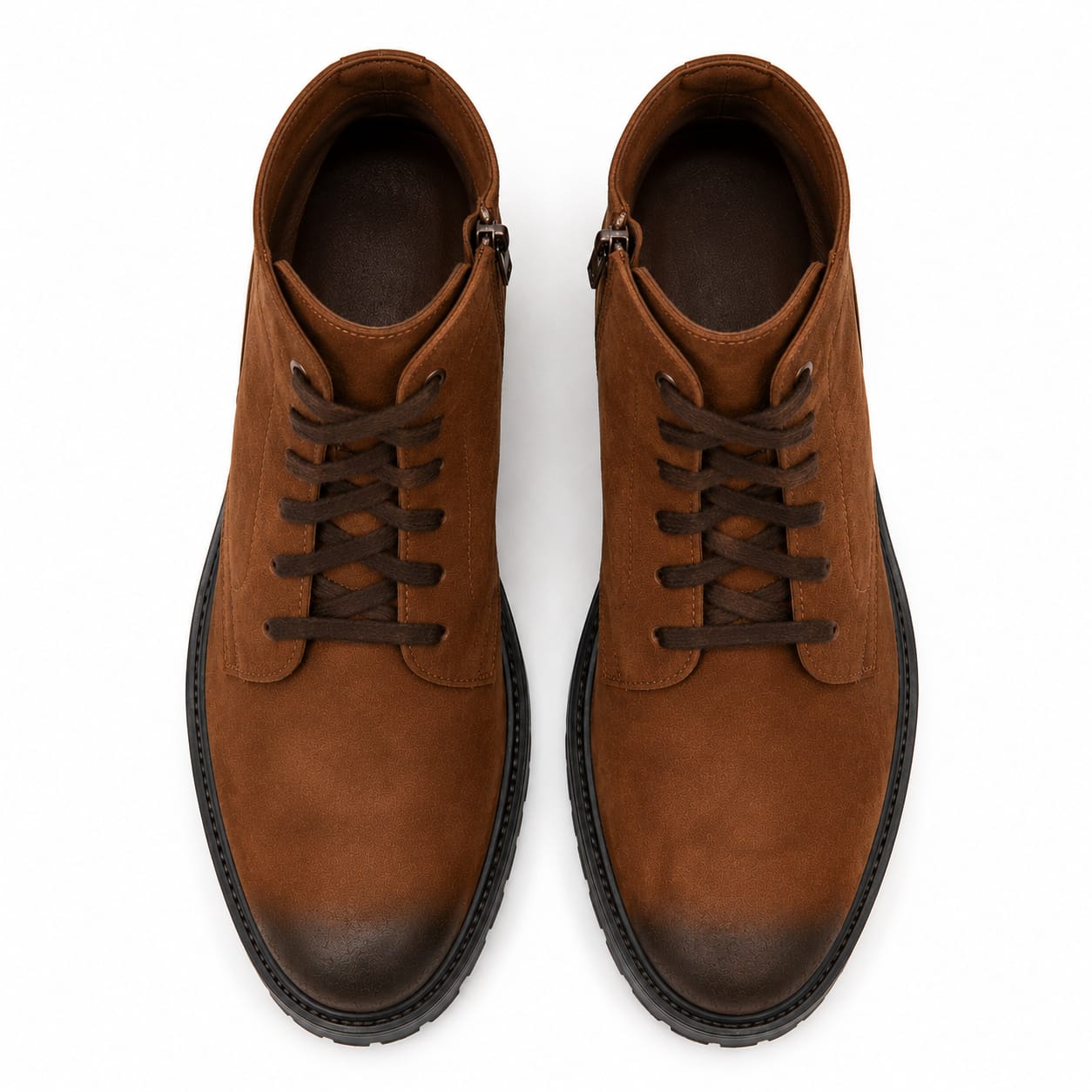 Tan zip boot