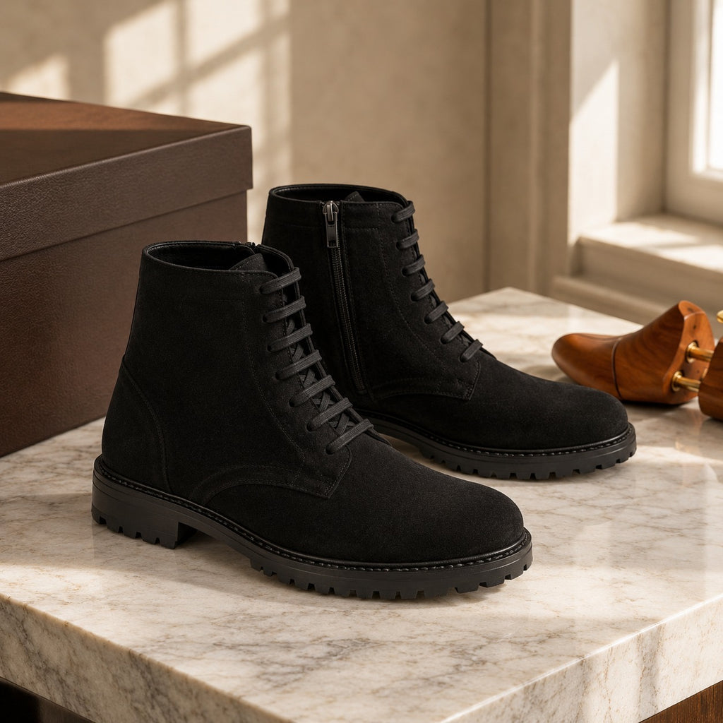 Black zip boot