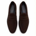 Zamri Dark Brown Suede Penny Loafer – Classic Moccasin Construction