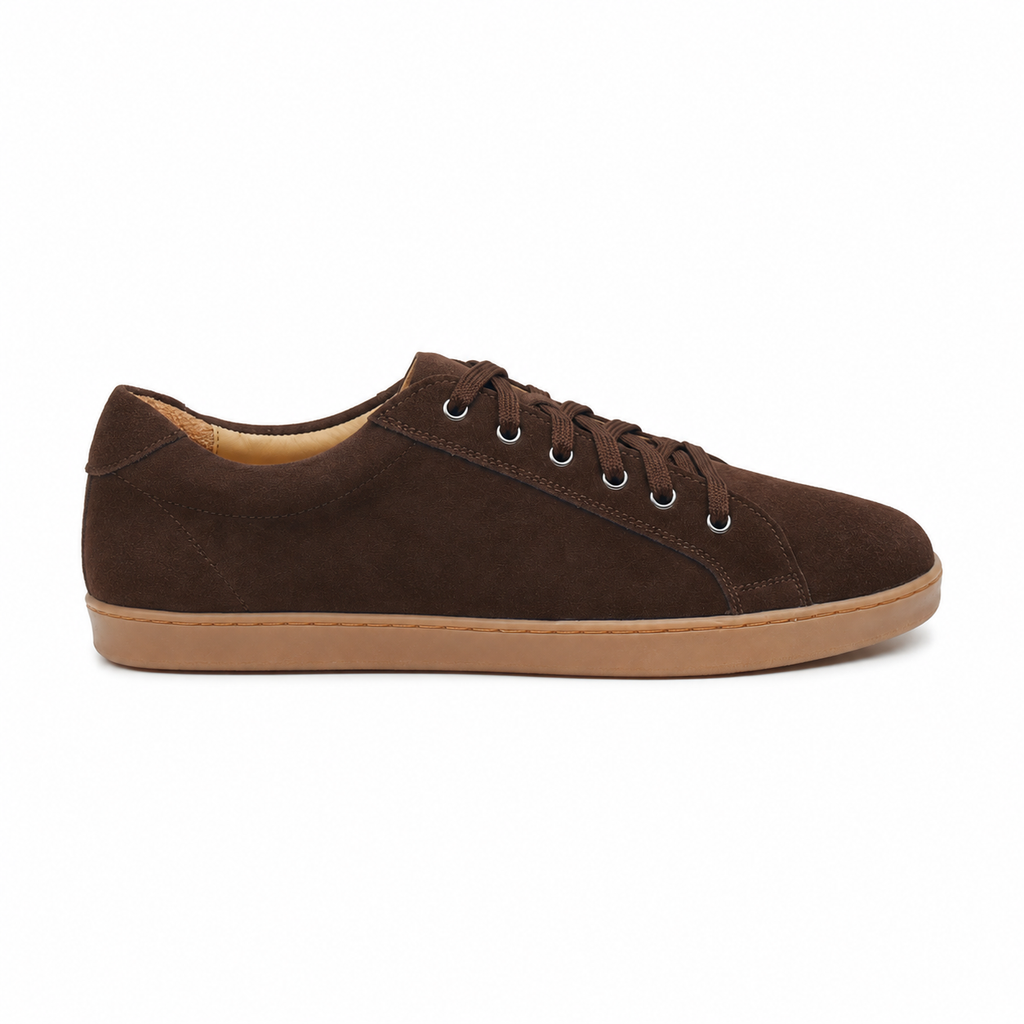 Brown Suede Minimal Sneakers