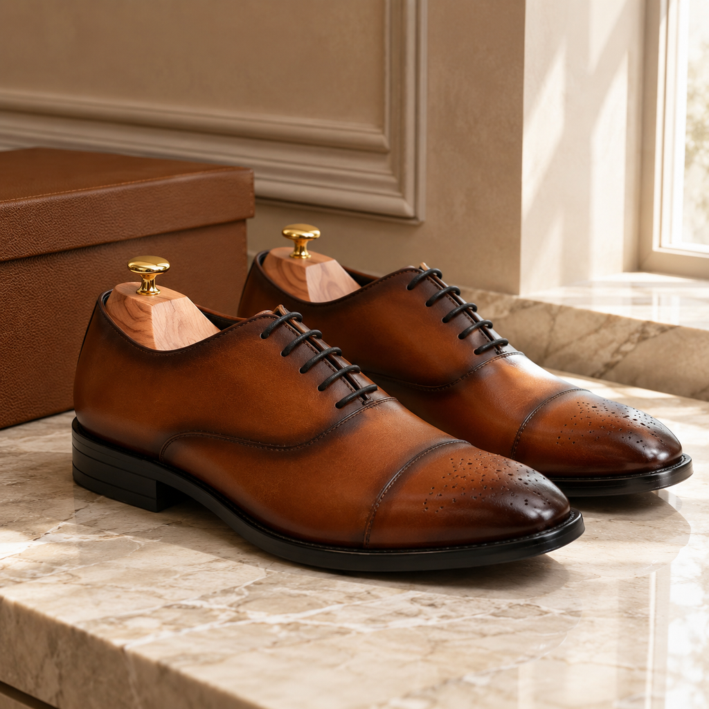 CAP Toe - Dark tan