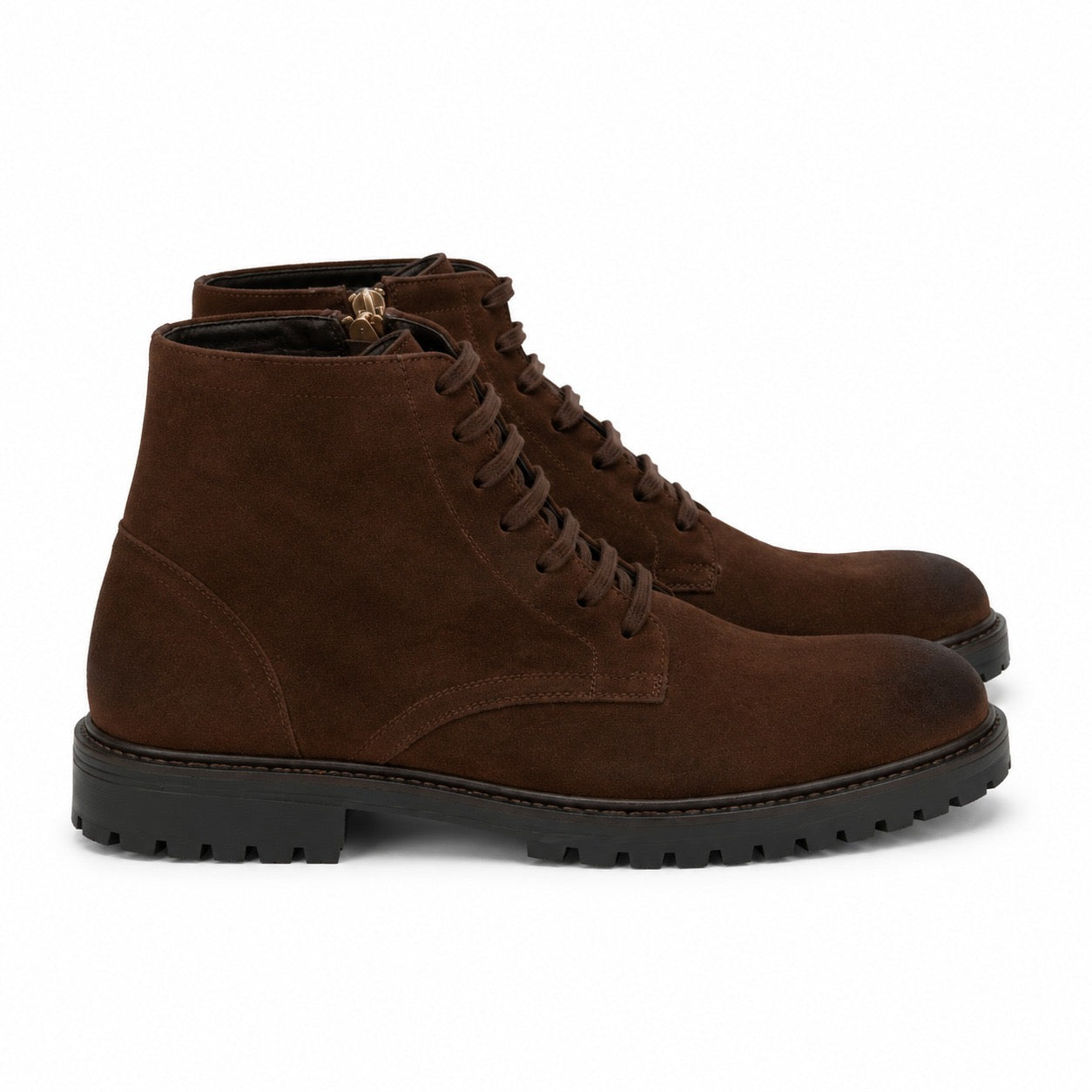 Rugged brown suede boot