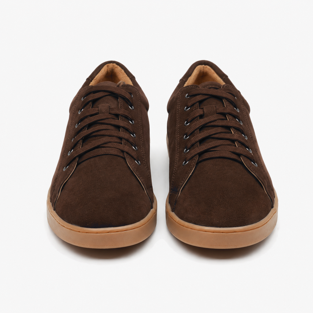 Brown Suede Minimal Sneakers