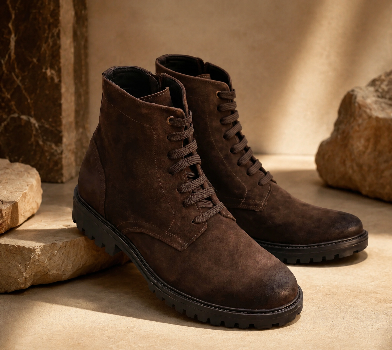 Classic Suede Zip Boot