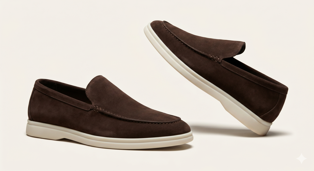 Suede Slip On - Brown