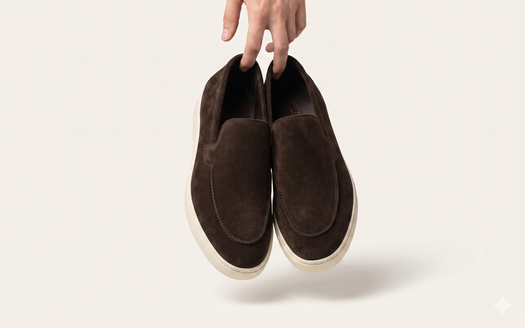 Suede Slip On - Brown