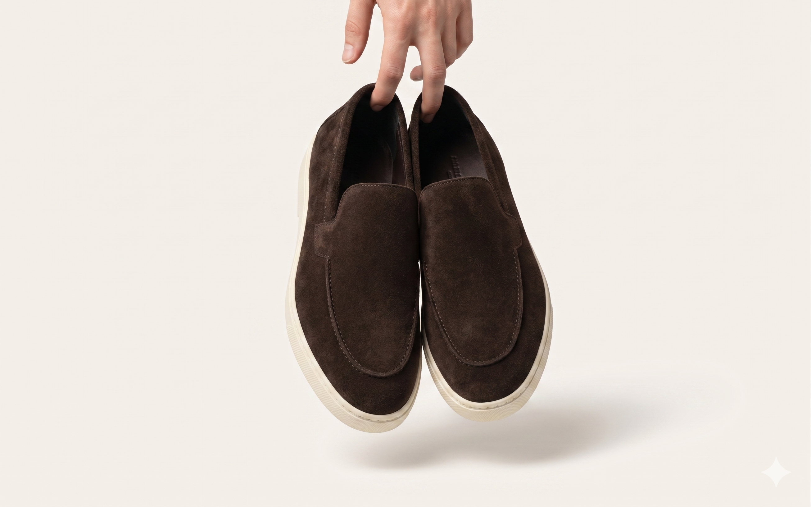 Suede Slip On - Brown