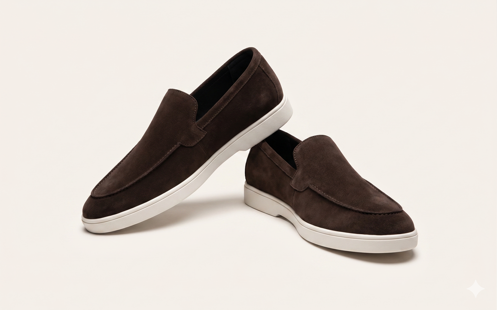 Suede Slip On - Brown