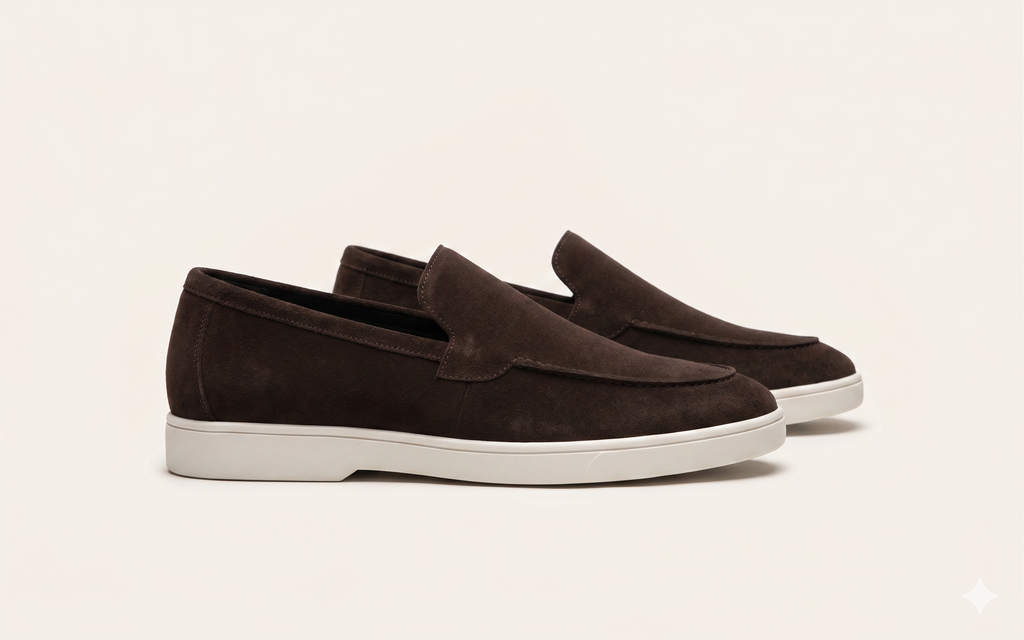 Suede Slip On - Brown