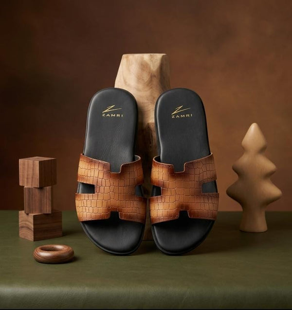 Haven Tan Croco Sandal
