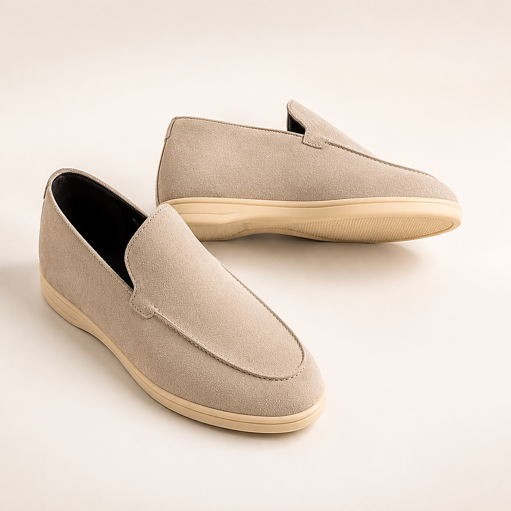 Suede slip on -Beige