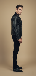 Men's Black Biker Jacket