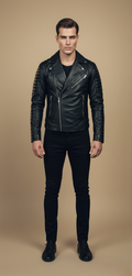 Men's Black Biker Jacket
