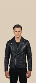 Men's Black Biker Jacket