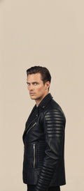 Men's Black Biker Jacket