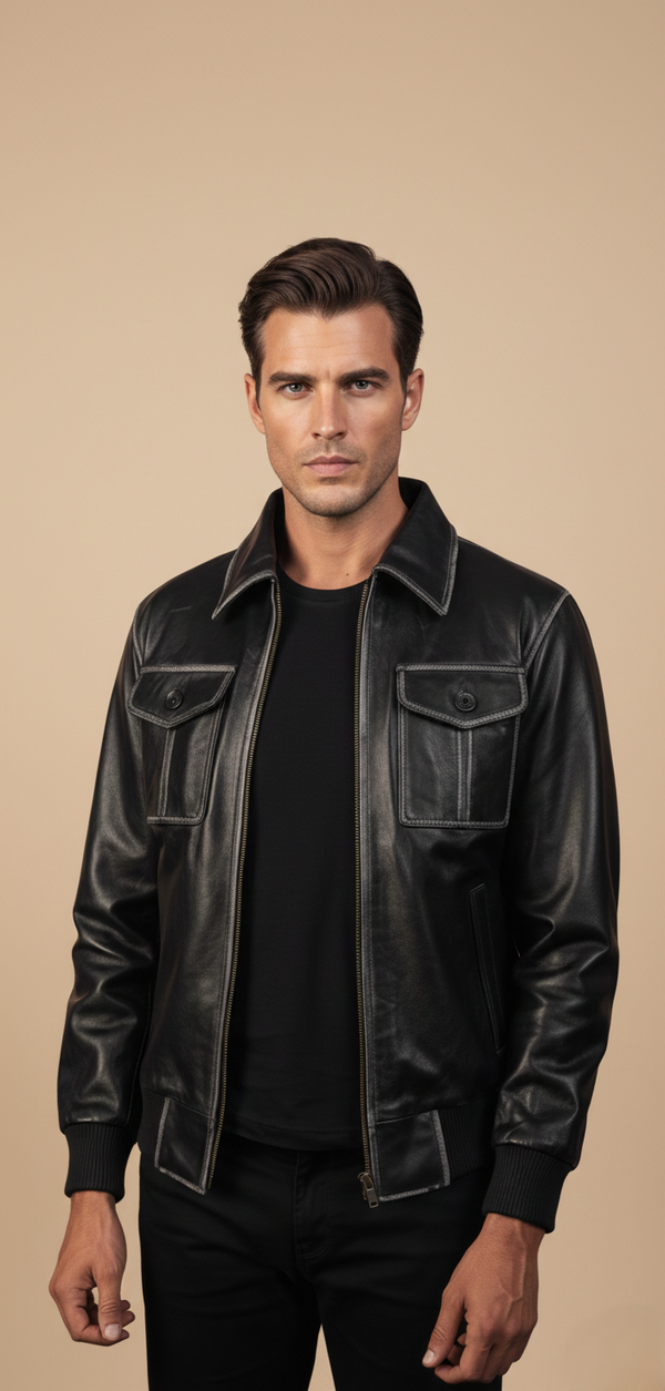 Black Bomber Jacket