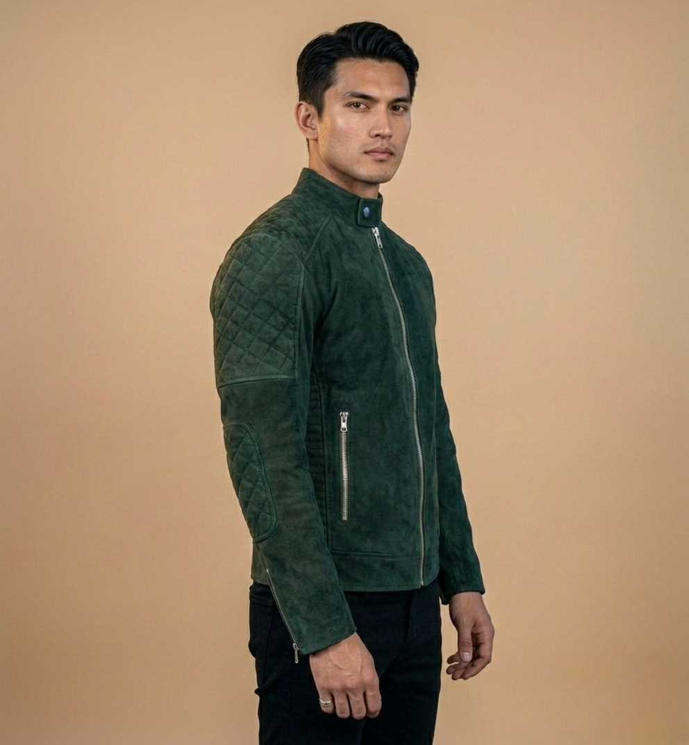 GREEN SUEDE JACKET