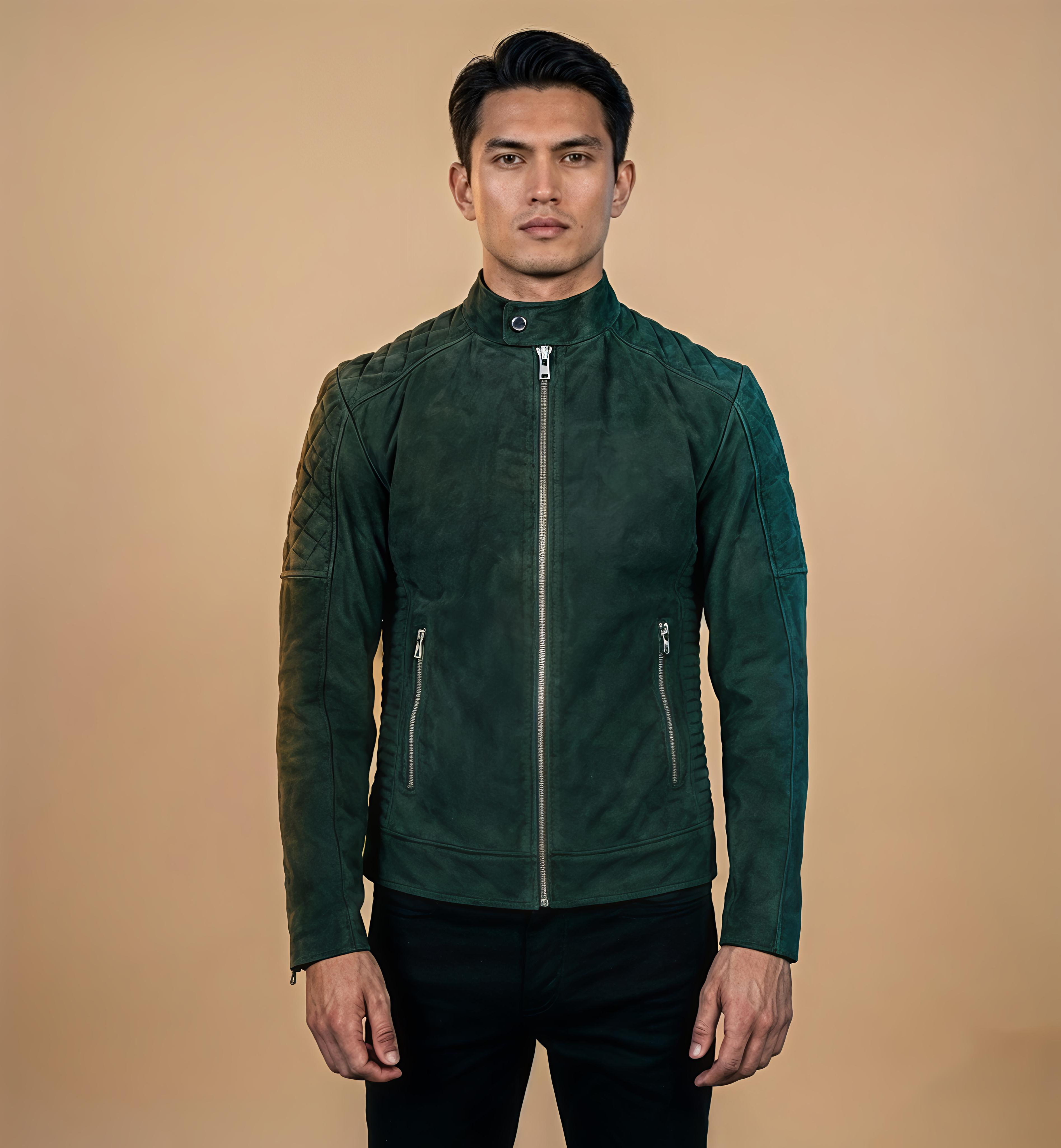 GREEN SUEDE JACKET