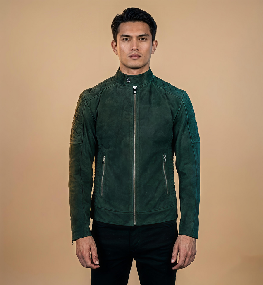 GREEN SUEDE JACKET