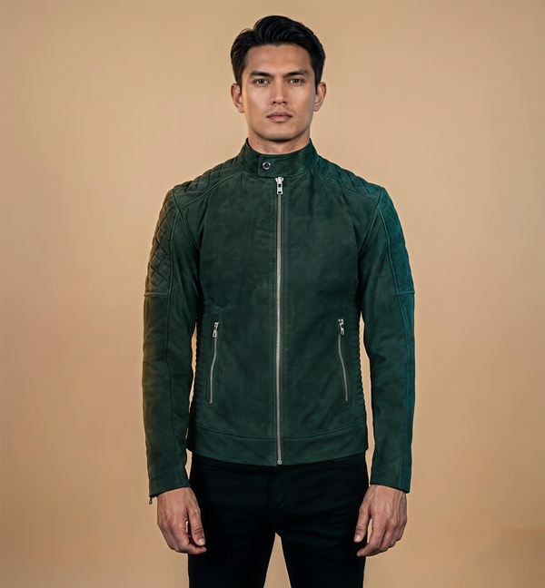 GREEN SUEDE JACKET
