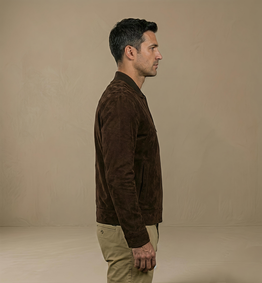 Chocolate Brown Suede Jacket