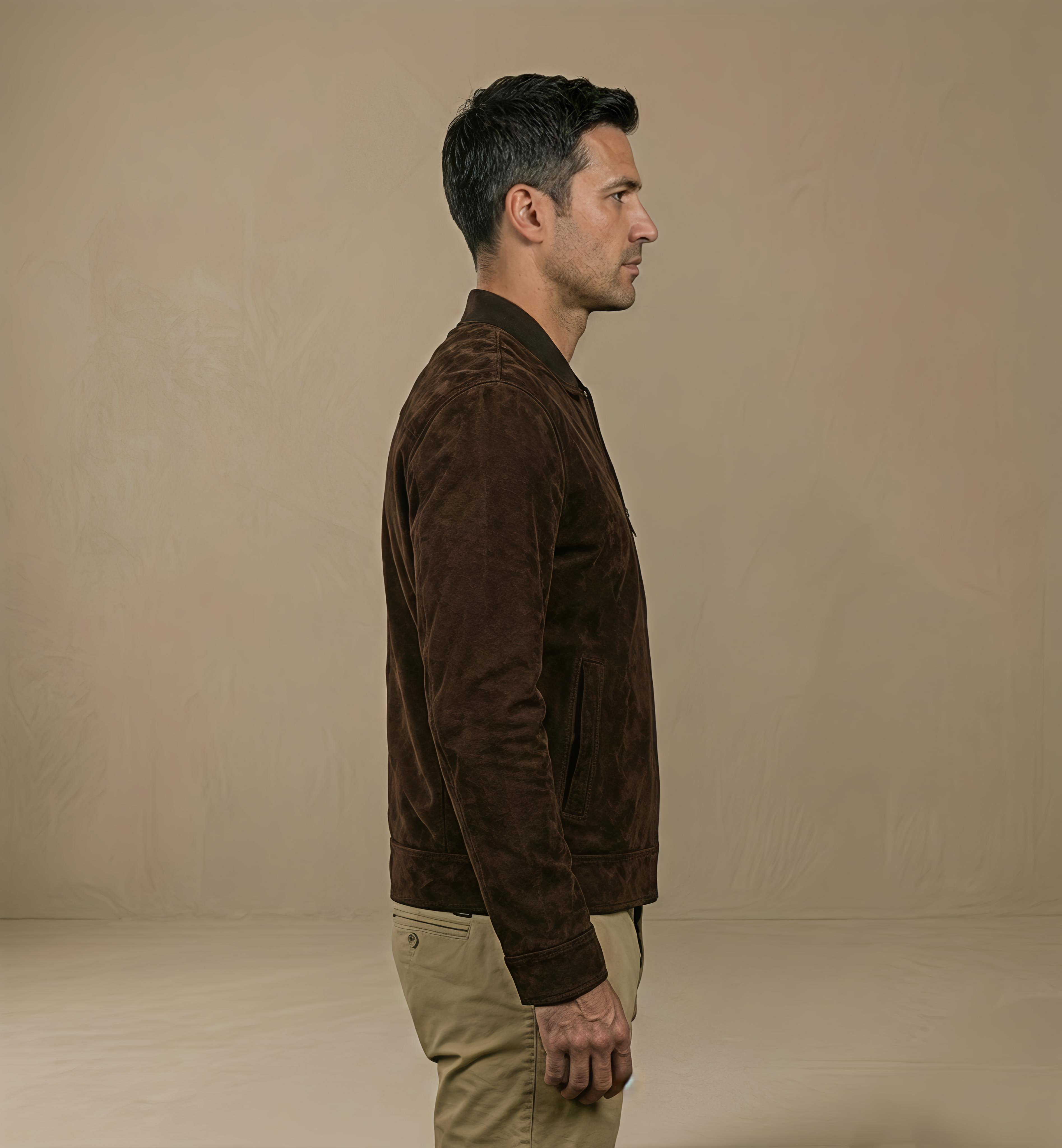 Chocolate Brown Suede Jacket