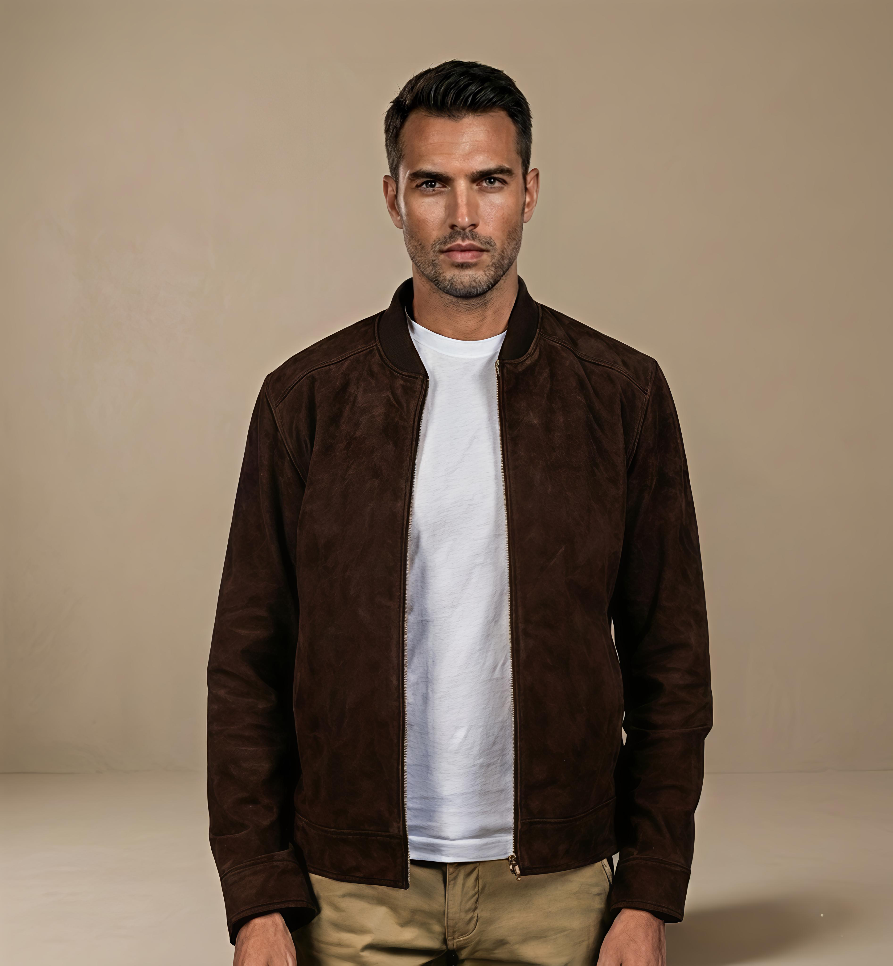 Chocolate Brown Suede Jacket