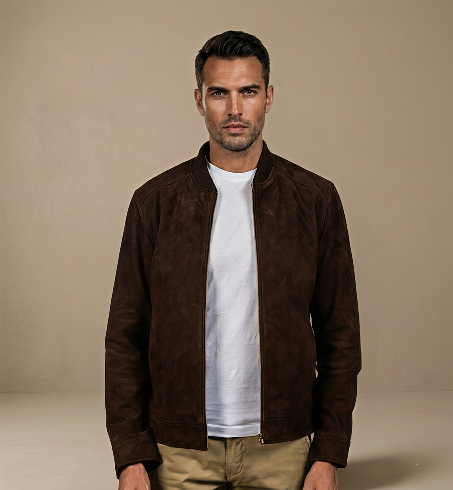Chocolate Brown Suede Jacket