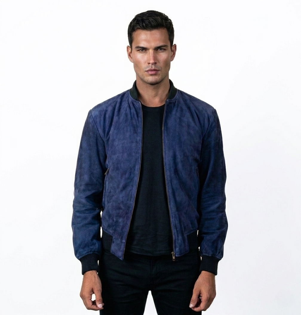 Suede Bomber Jacket
