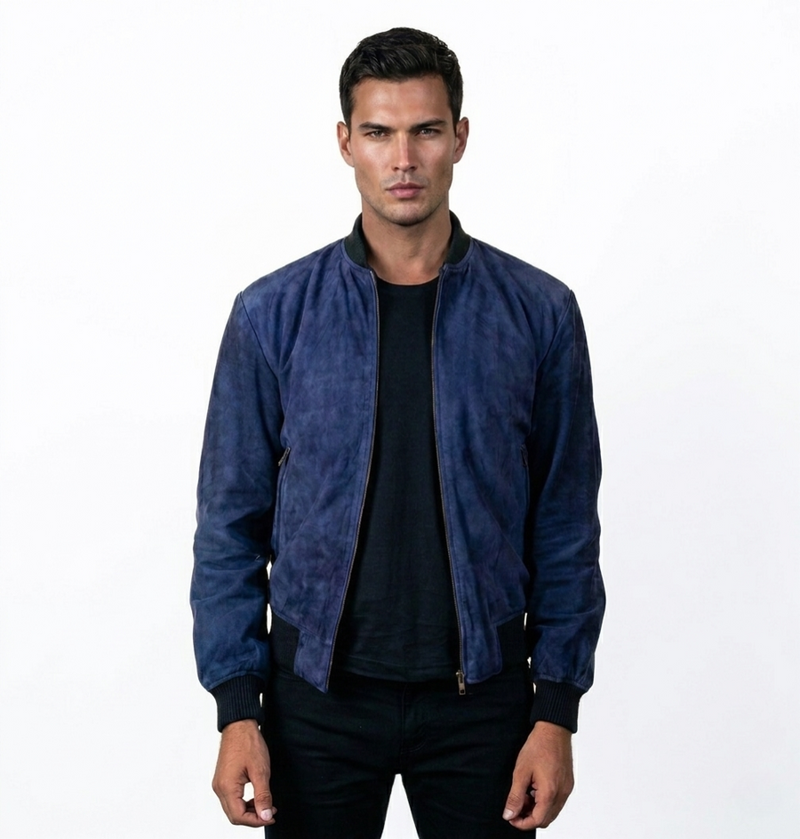 Suede Bomber Jacket