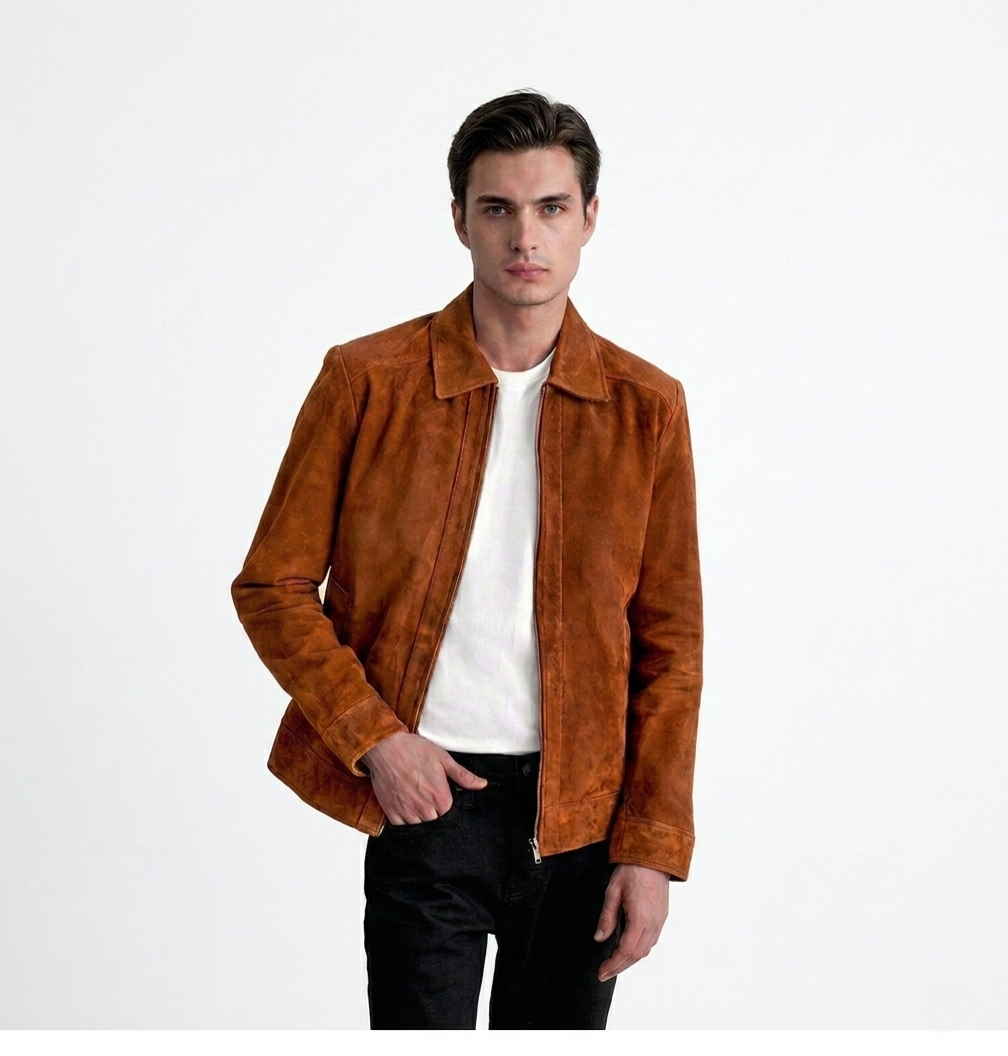 Dark Tan Suede Jacket