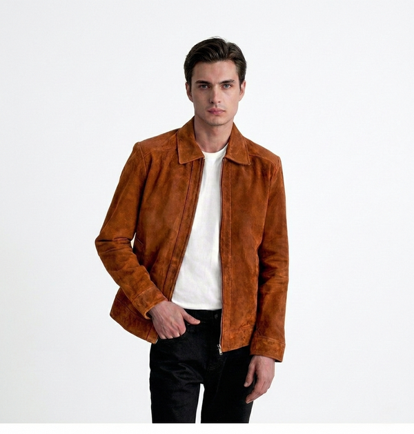 Dark Tan Suede Jacket