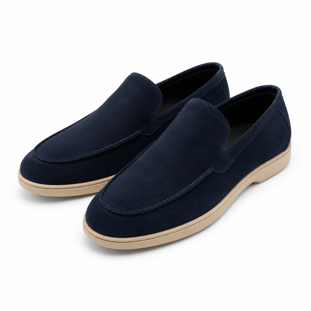 Suede Slip on - Navy Blue