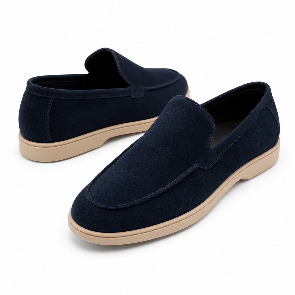 Suede Slip on - Navy Blue